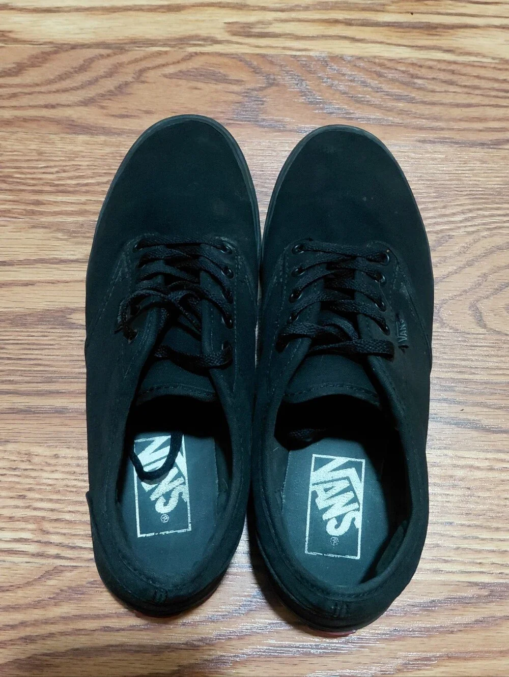 Vans Off The Wall Authentic Lo Pro Black Casual Shoes Sneakers Sz 8 Canvas Shoe